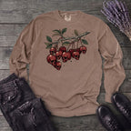 botanical branch of skull cherries Long Sleeve T-Shirt