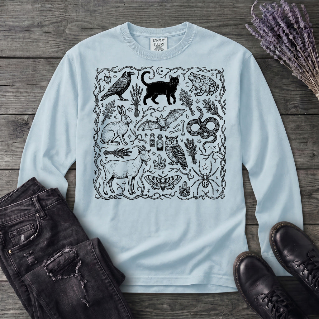 witchy familiars field guide Long Sleeve T-Shirt