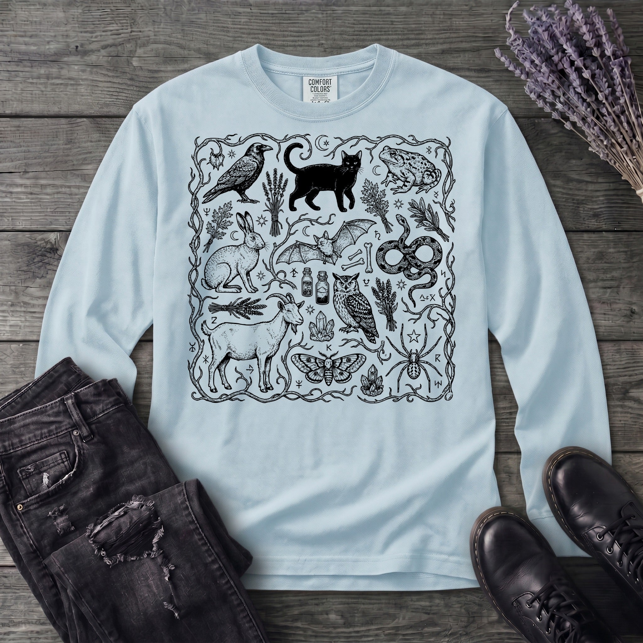 witchy familiars field guide Long Sleeve T-Shirt