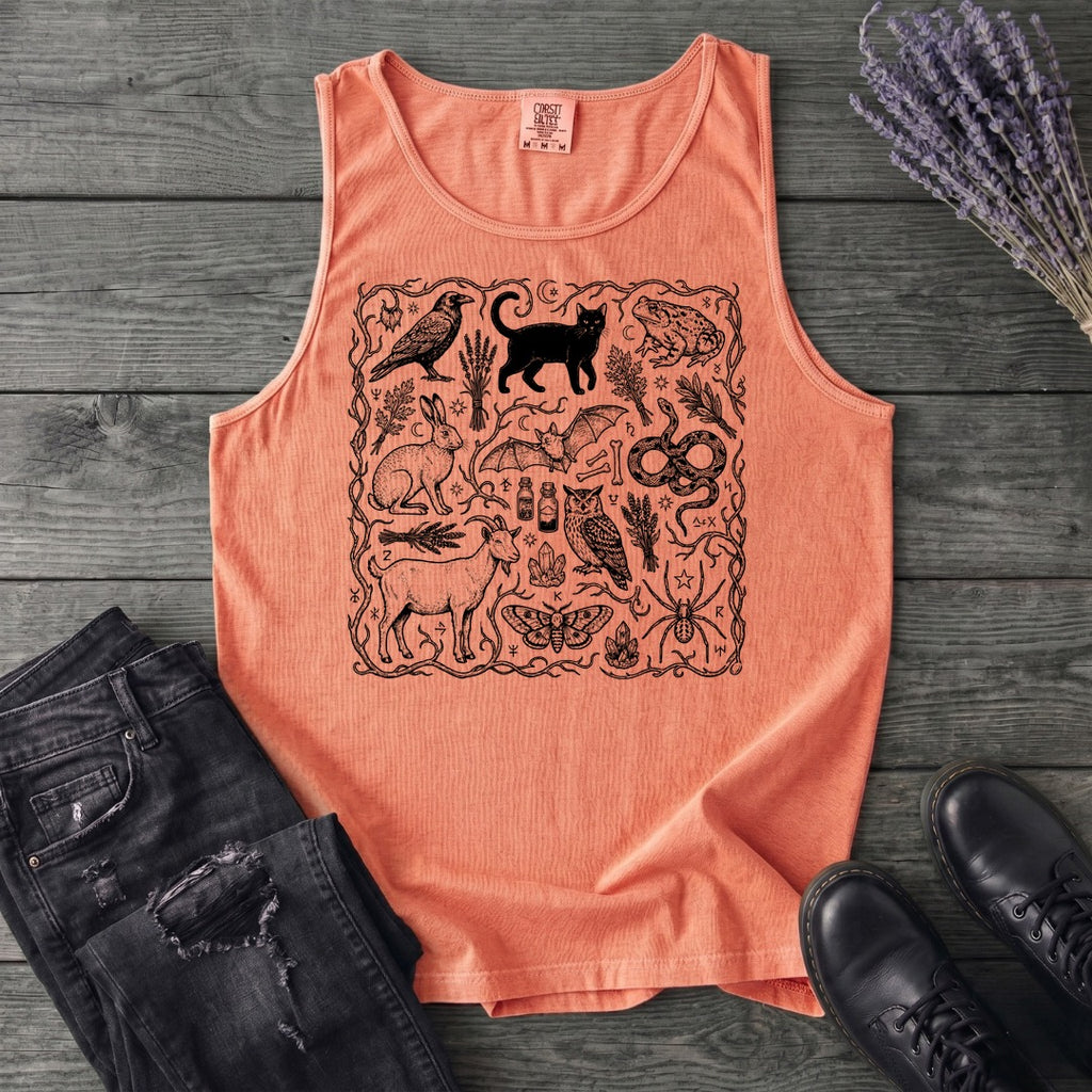 witchy familiars field guide Tank Top