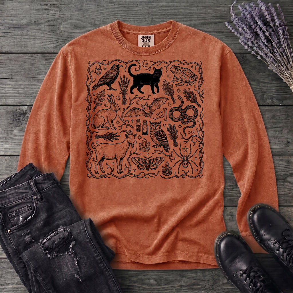 witchy familiars field guide Long Sleeve T-Shirt