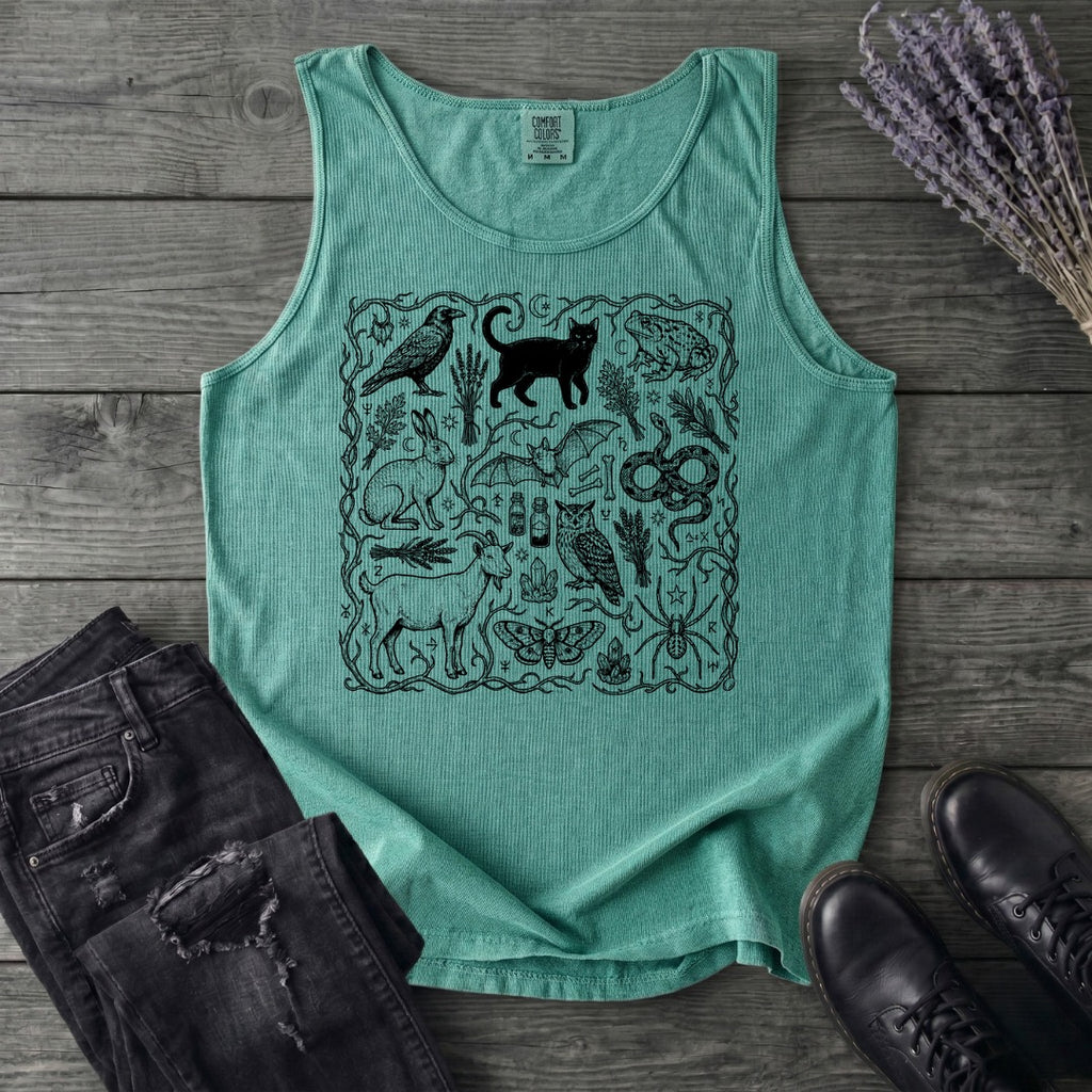 witchy familiars field guide Tank Top