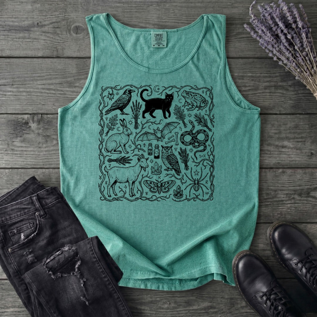 witchy familiars field guide Tank Top