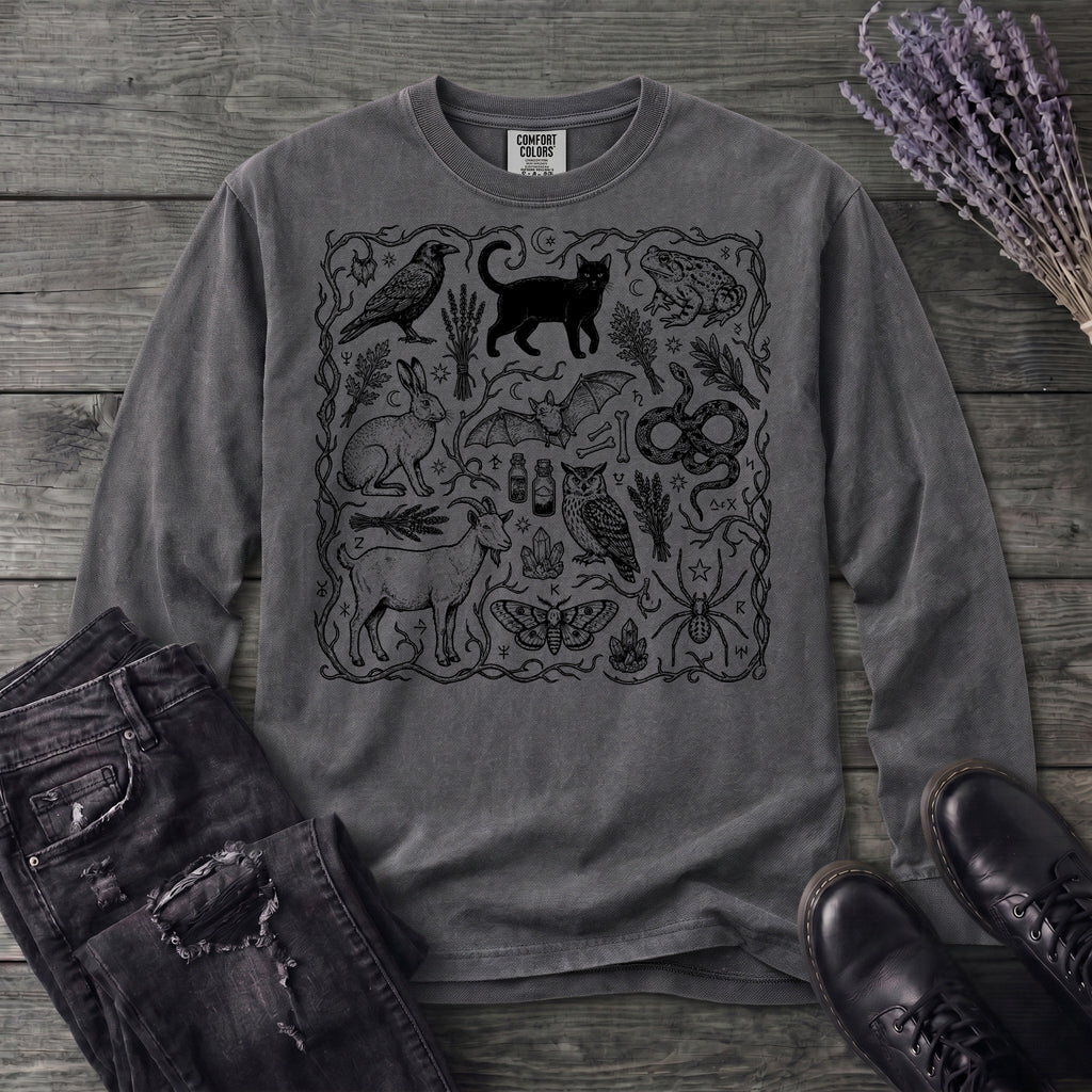 witchy familiars field guide Long Sleeve T-Shirt