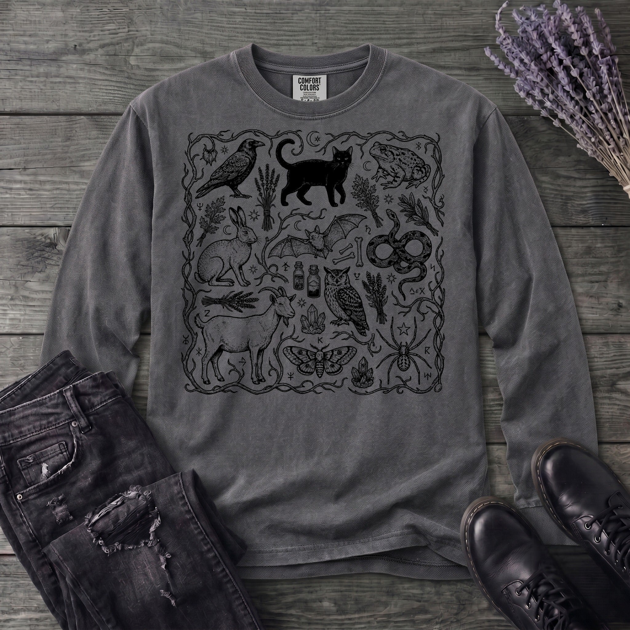 witchy familiars field guide Long Sleeve T-Shirt