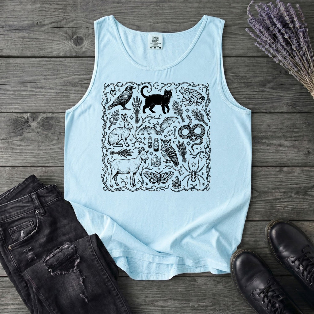 witchy familiars field guide Tank Top