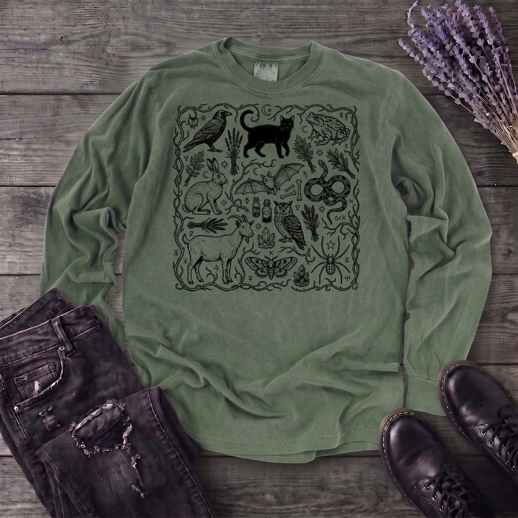witchy familiars field guide Long Sleeve T-Shirt