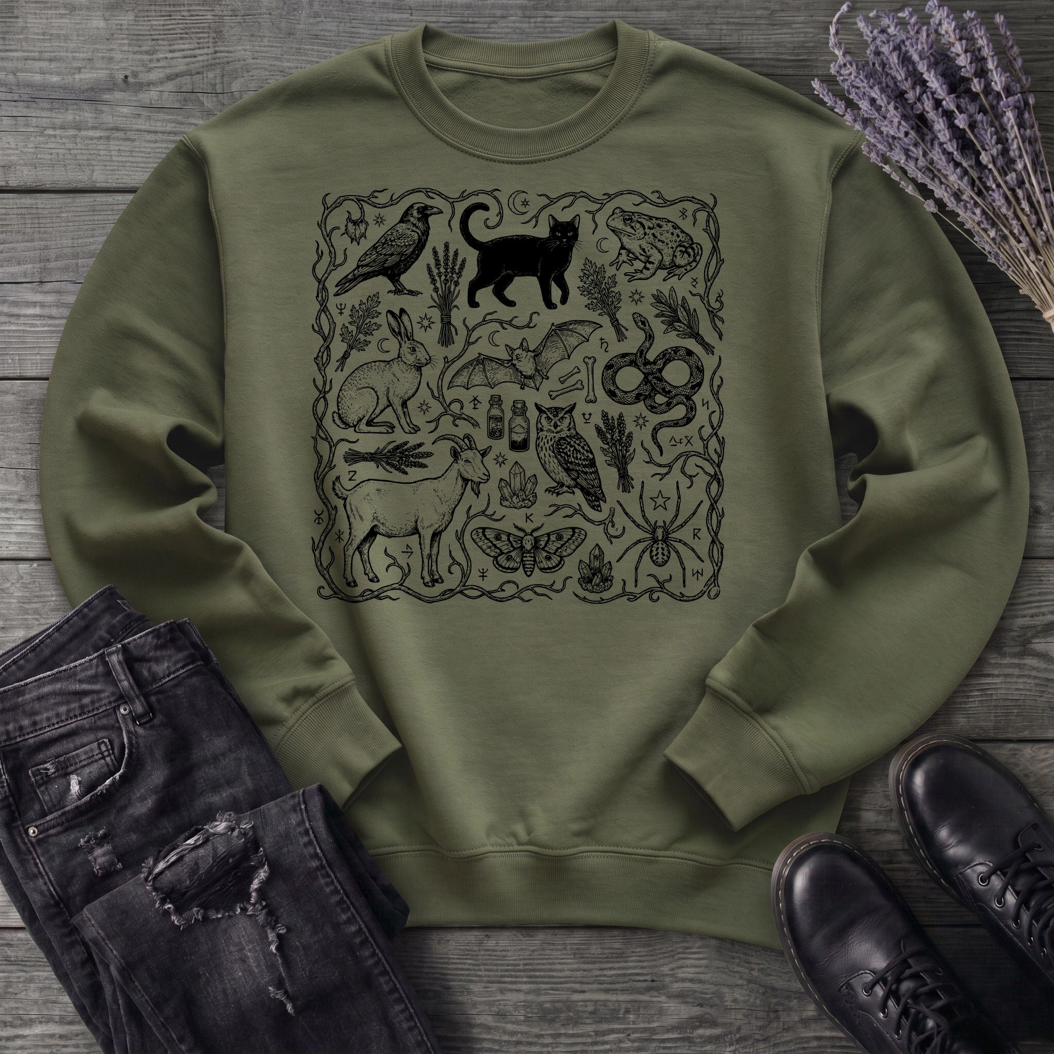 witchy familiars field guide Sweatshirt