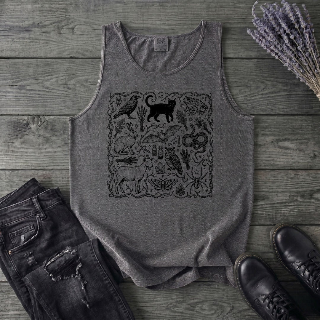 witchy familiars field guide Tank Top