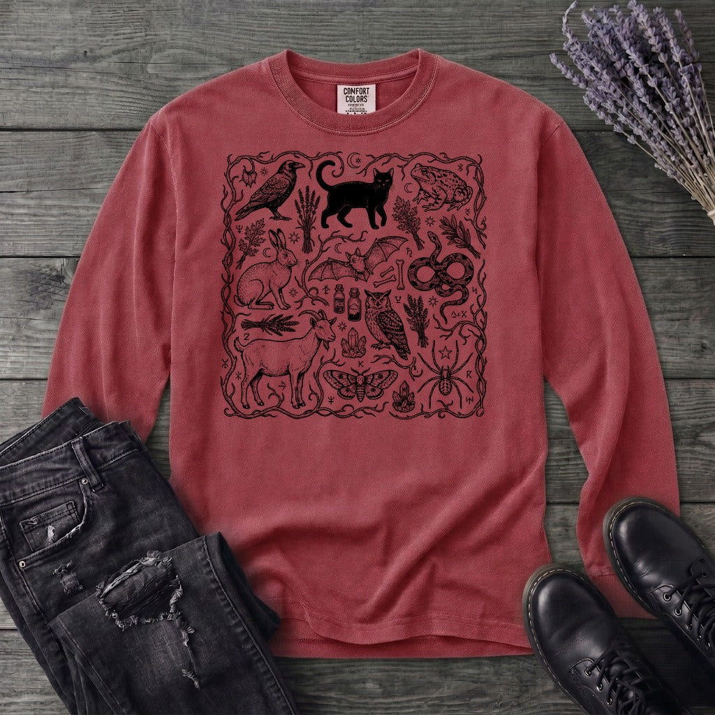 witchy familiars field guide Long Sleeve T-Shirt