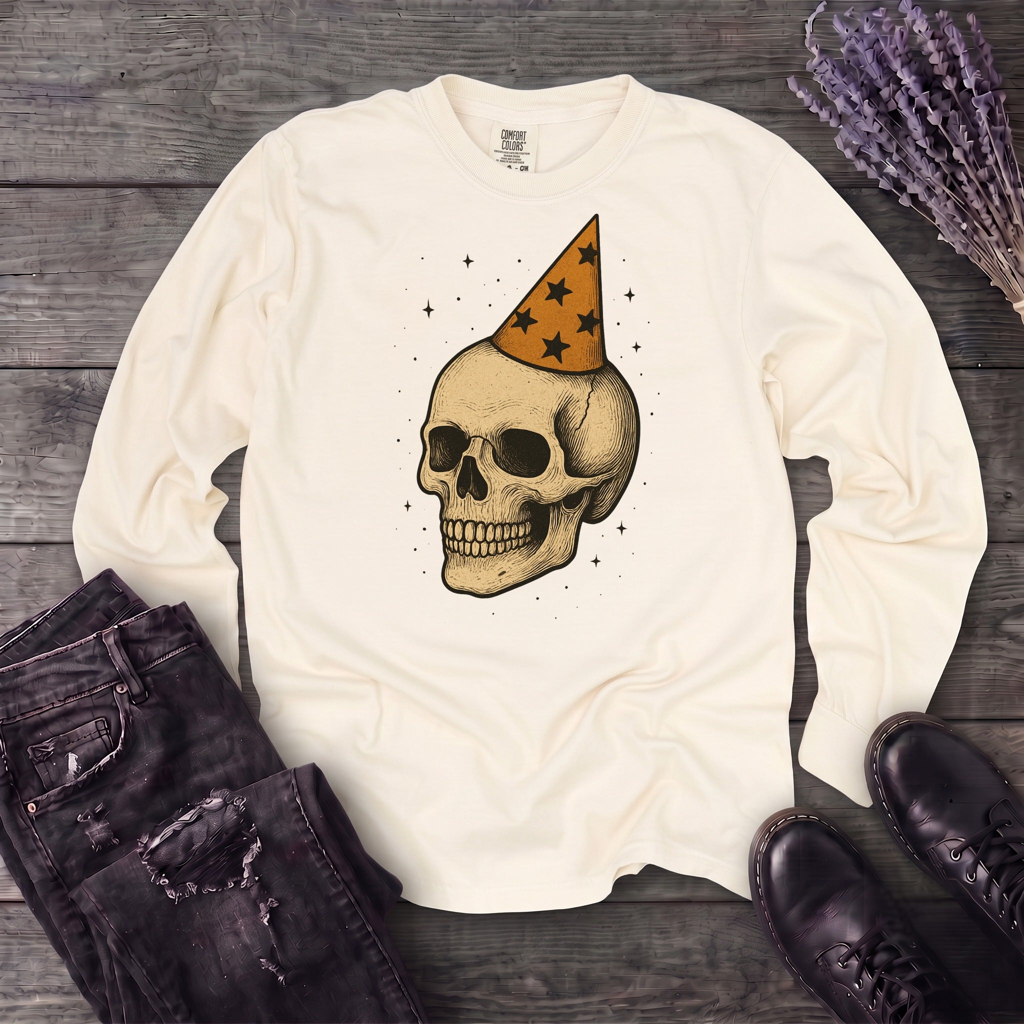 Birthday Skull Long Sleeve T-Shirt