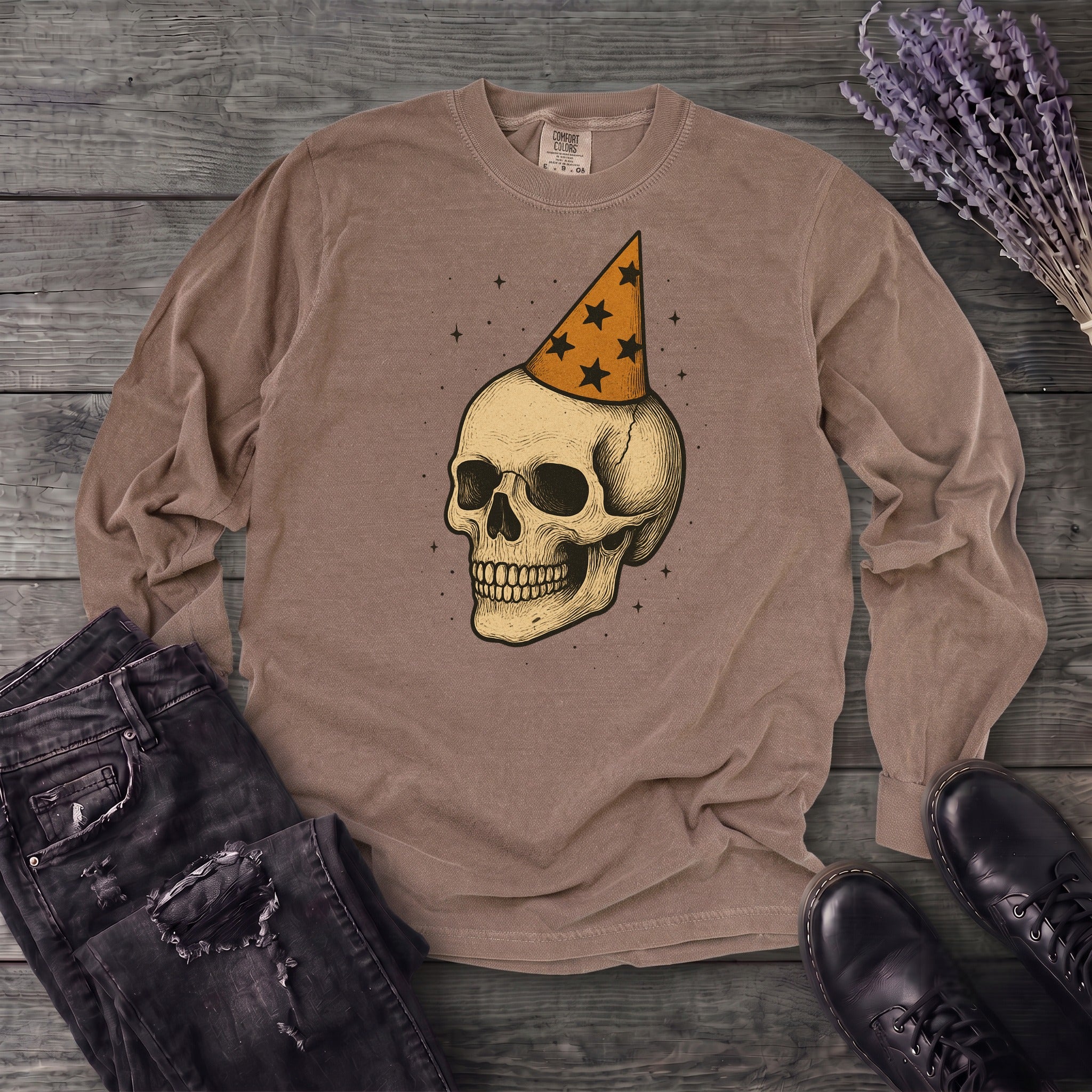 Birthday Skull Long Sleeve T-Shirt