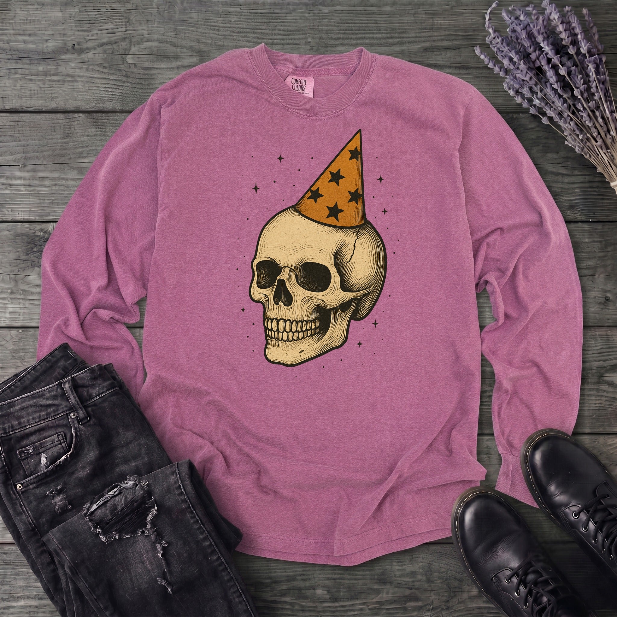 Birthday Skull Long Sleeve T-Shirt