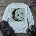Grunge Moon Stars Long Sleeve T-Shirt