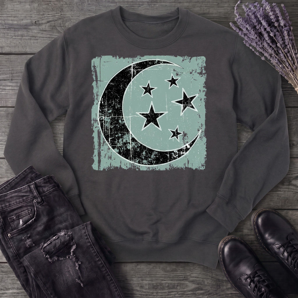Grunge Moon Stars Sweatshirt