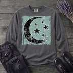 Grunge Moon Stars Long Sleeve T-Shirt