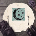Grunge Moon Stars Long Sleeve T-Shirt