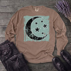 Grunge Moon Stars Long Sleeve T-Shirt