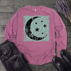 Grunge Moon Stars Long Sleeve T-Shirt