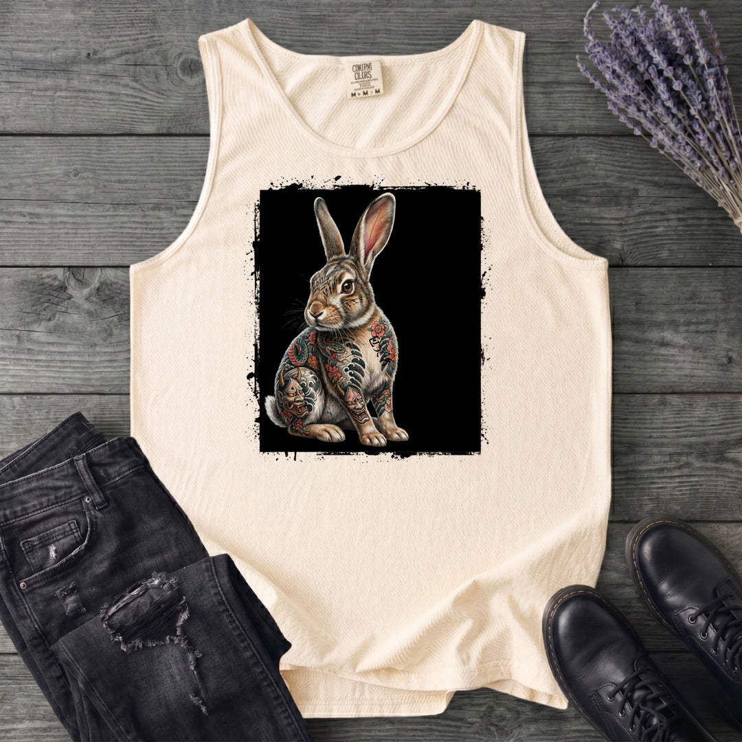 grunge tattoo rabbit Tank Top