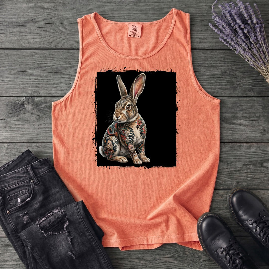 grunge tattoo rabbit Tank Top