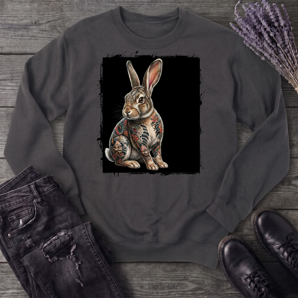 grunge tattoo rabbit Sweatshirt