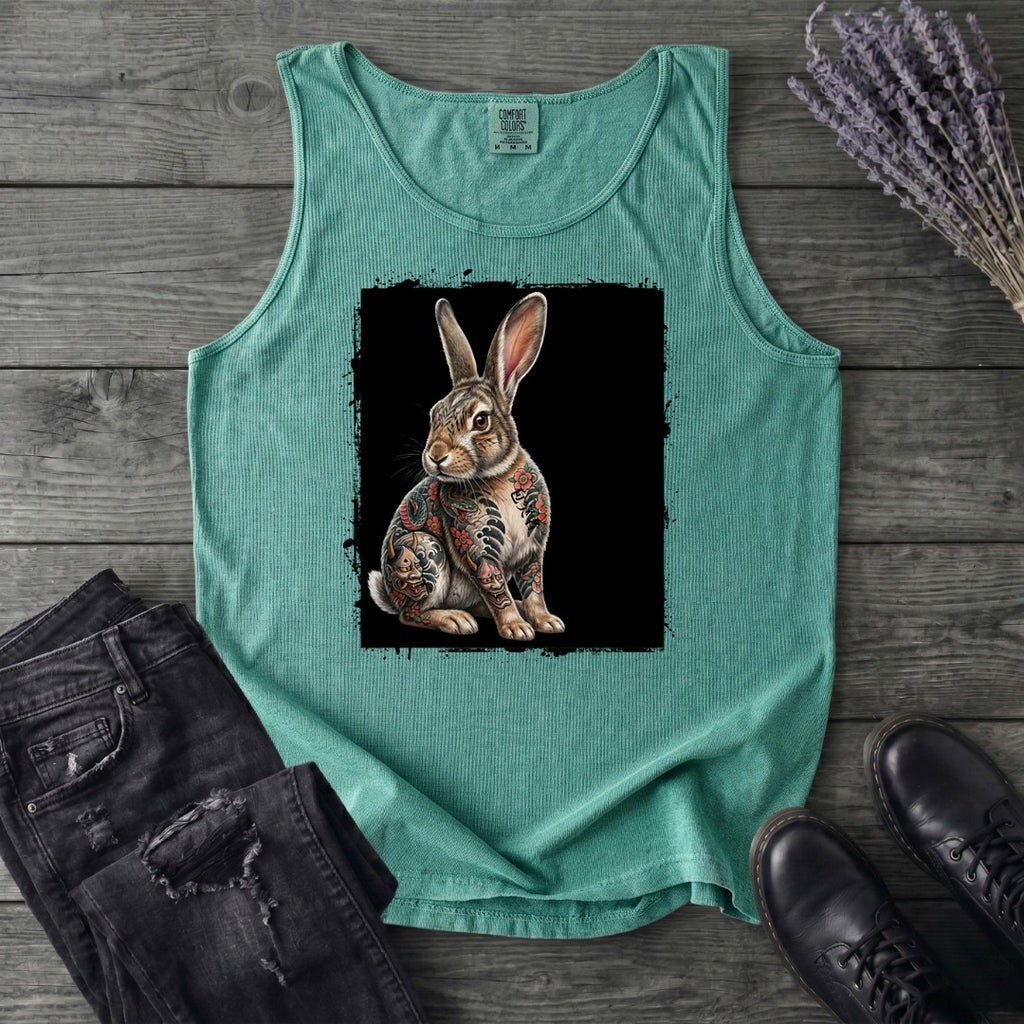 grunge tattoo rabbit Tank Top