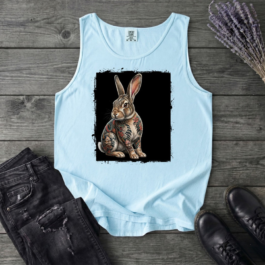 grunge tattoo rabbit Tank Top