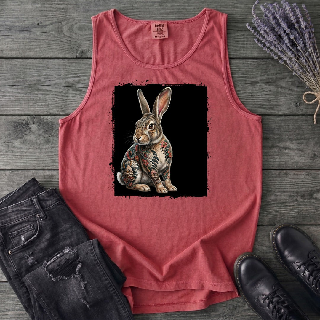 grunge tattoo rabbit Tank Top