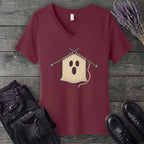 Knit Ghost V-Neck T-Shirt