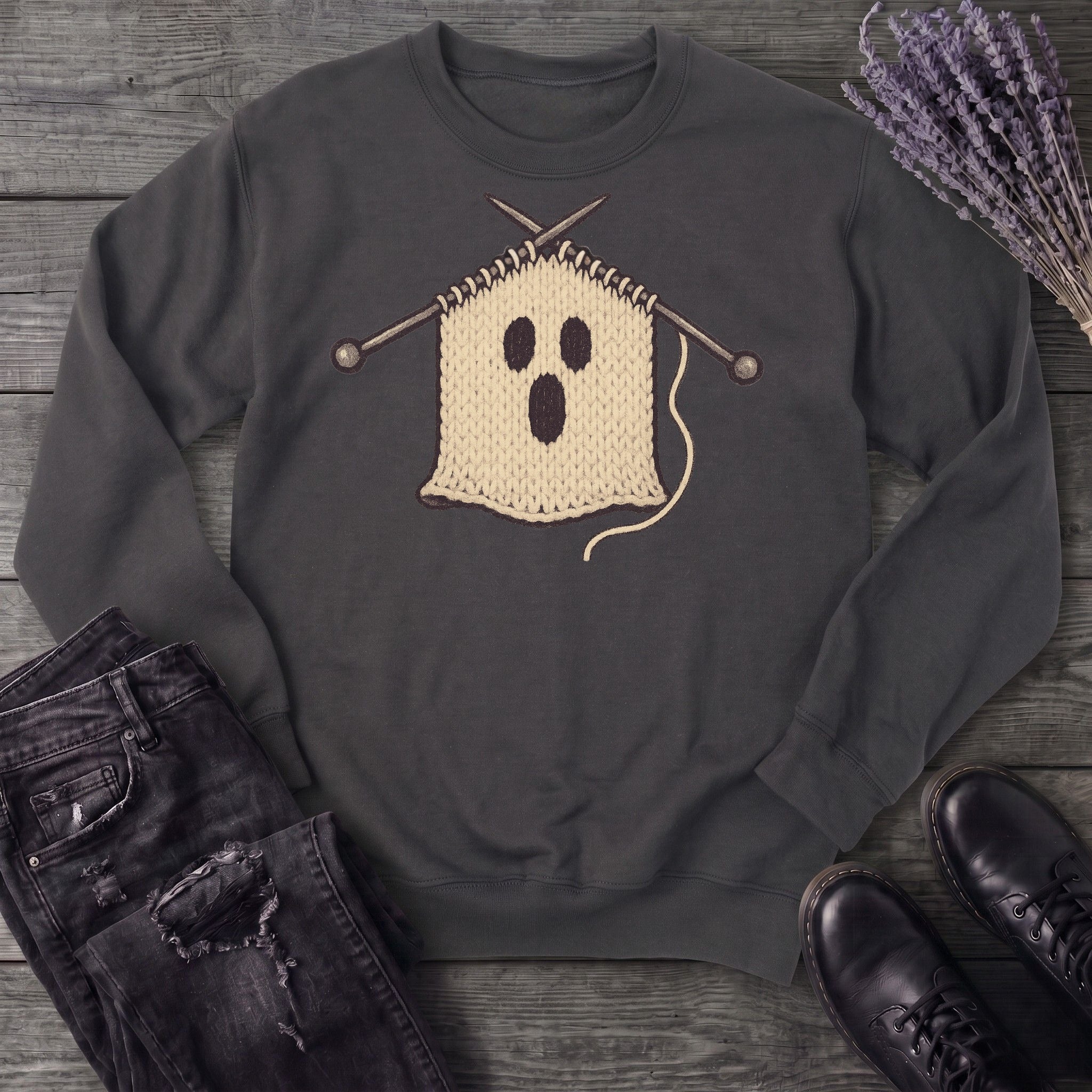 Knit Ghost Sweatshirt