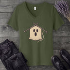 Knit Ghost V-Neck T-Shirt