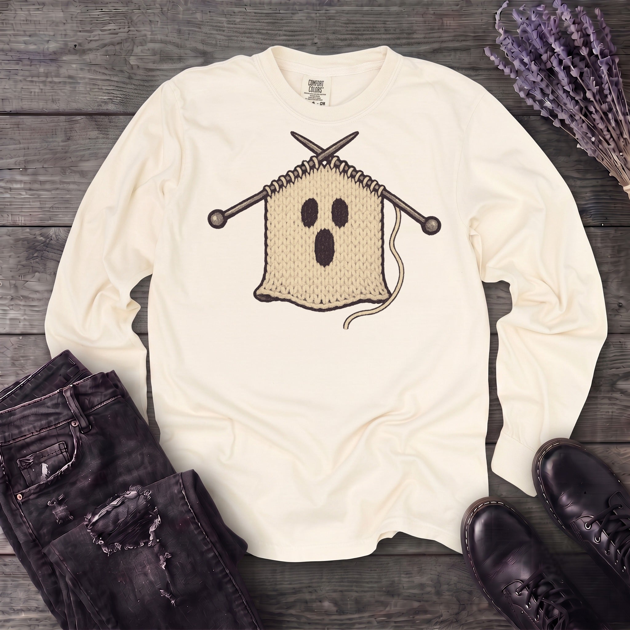 Knit Ghost Long Sleeve T-Shirt