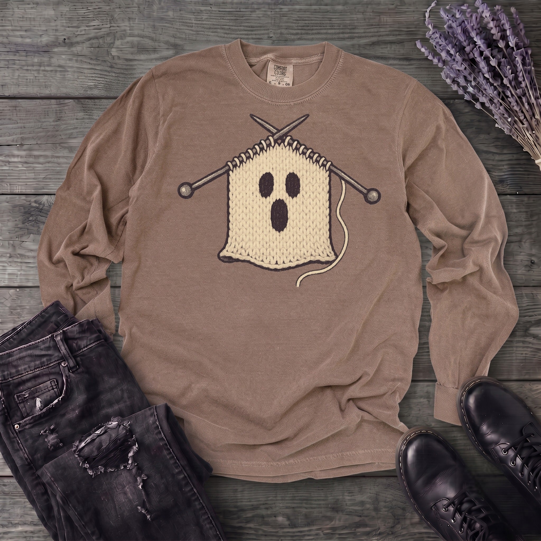 Knit Ghost Long Sleeve T-Shirt