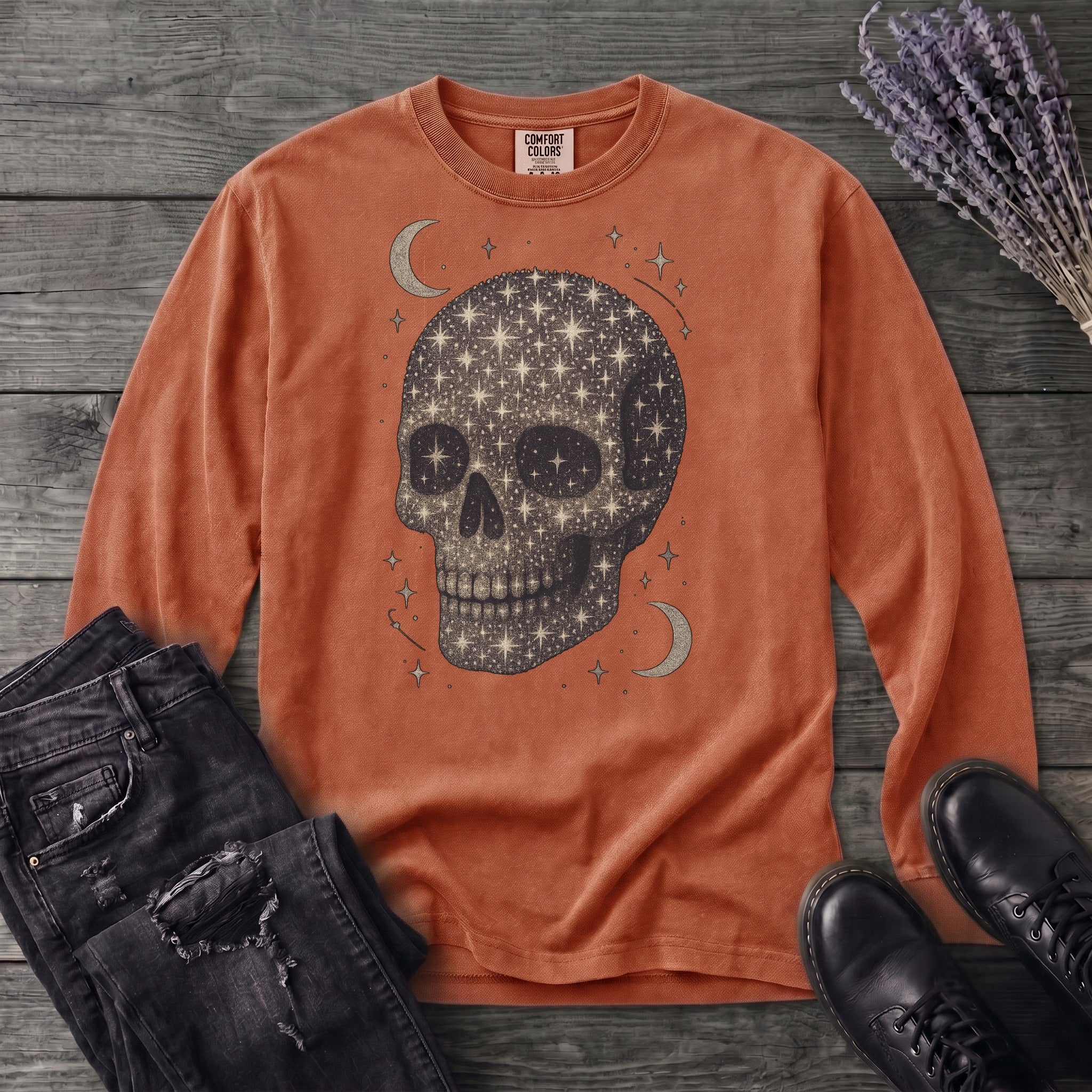 Star Skull Long Sleeve T-Shirt
