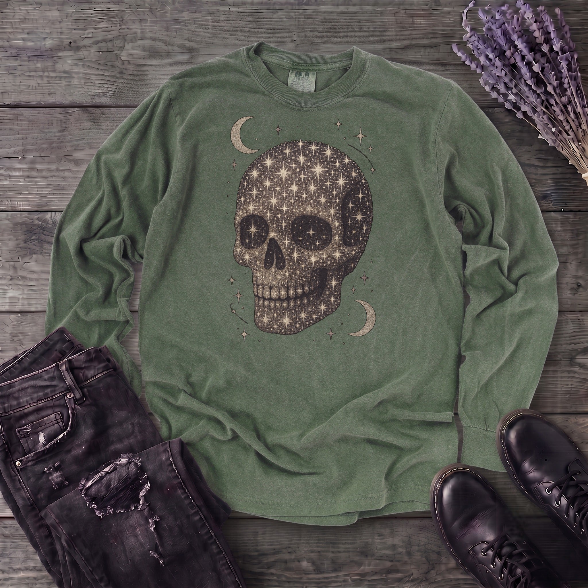 Star Skull Long Sleeve T-Shirt
