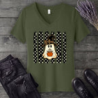 Polka Dot Boutique Ghost V-Neck T-Shirt