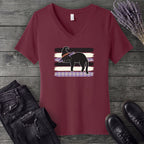 Resting Witch Cat V-Neck T-Shirt