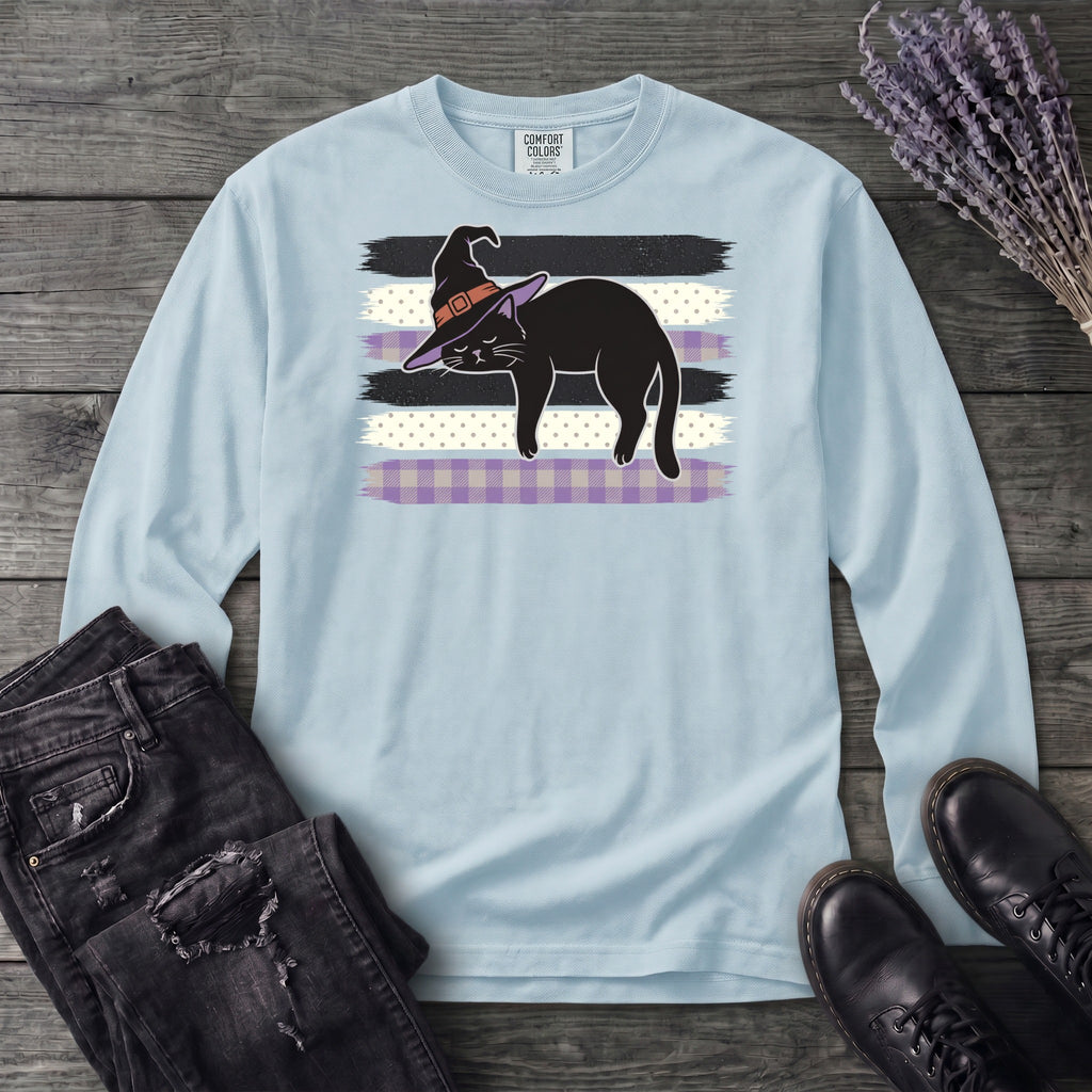 Resting Witch Cat Long Sleeve T-Shirt