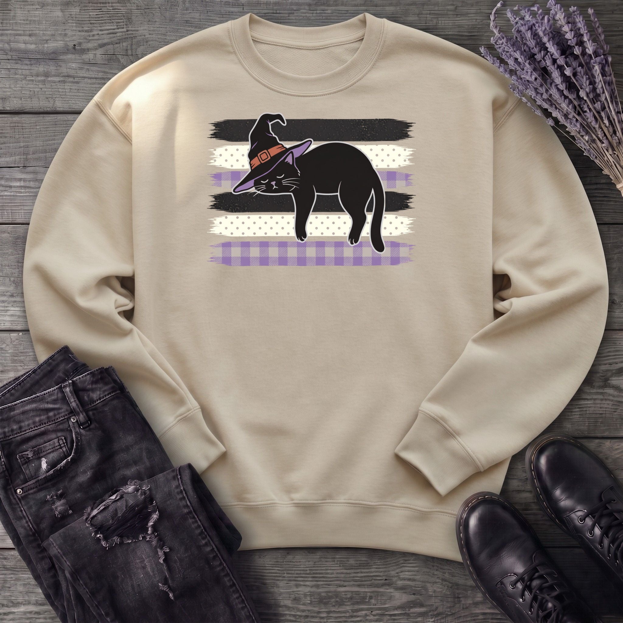 Resting Witch Cat Sweatshirt