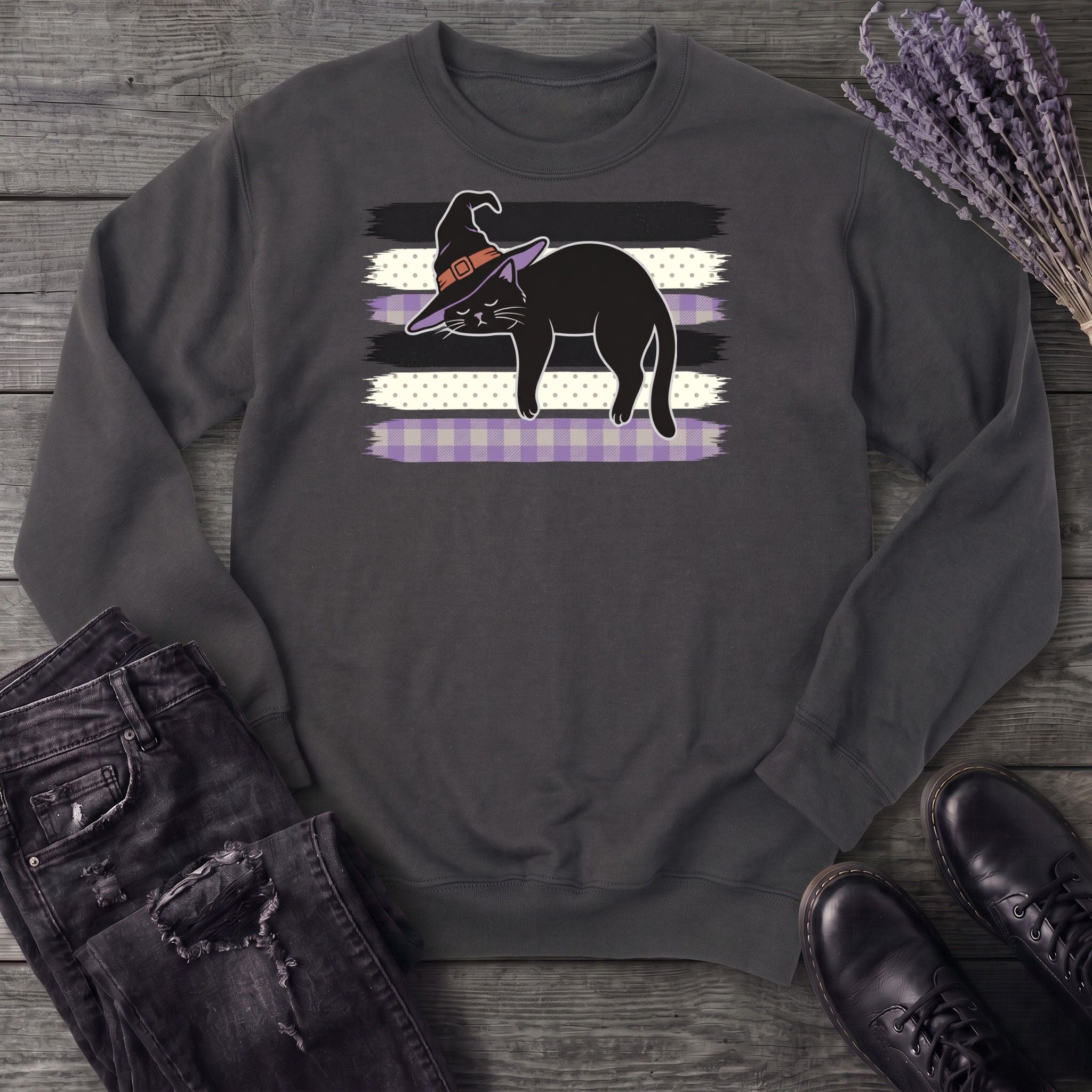Resting Witch Cat Sweatshirt