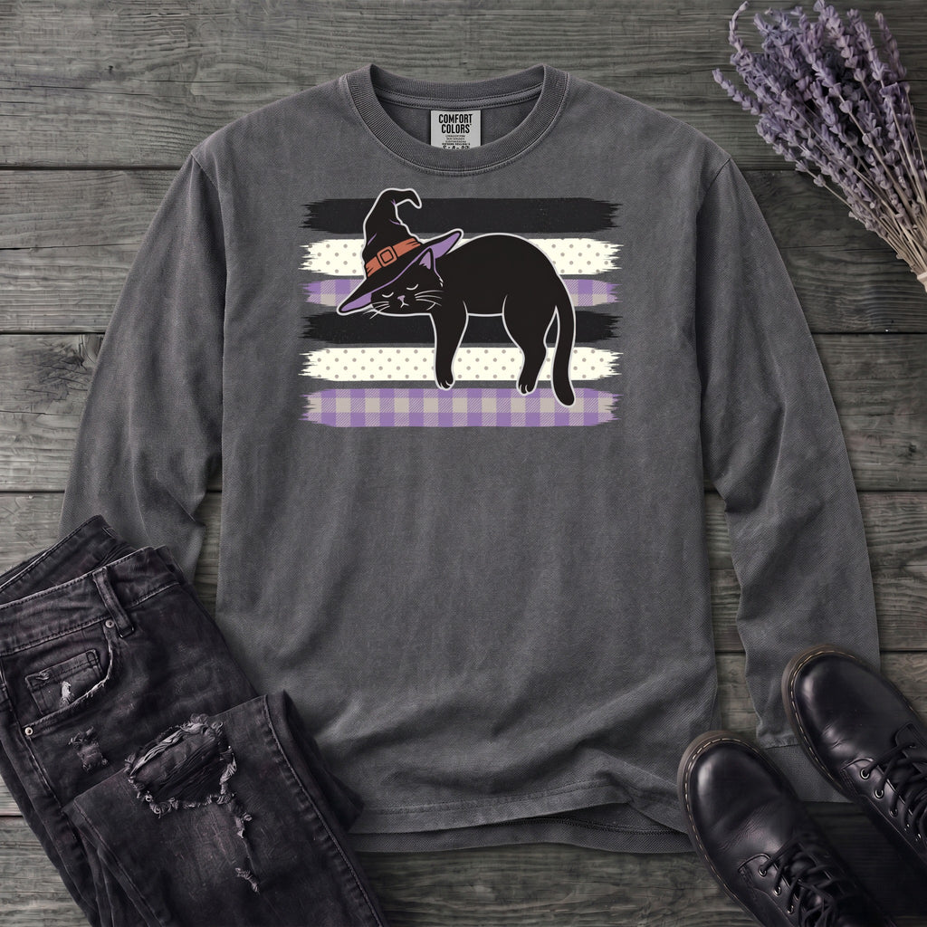 Resting Witch Cat Long Sleeve T-Shirt