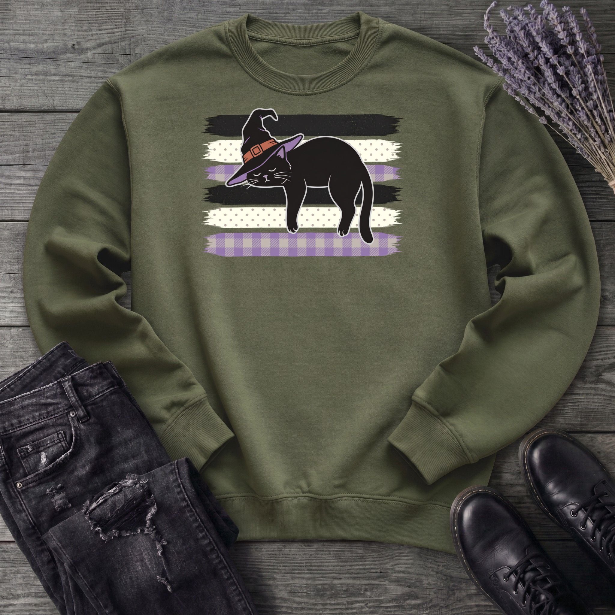 Resting Witch Cat Sweatshirt