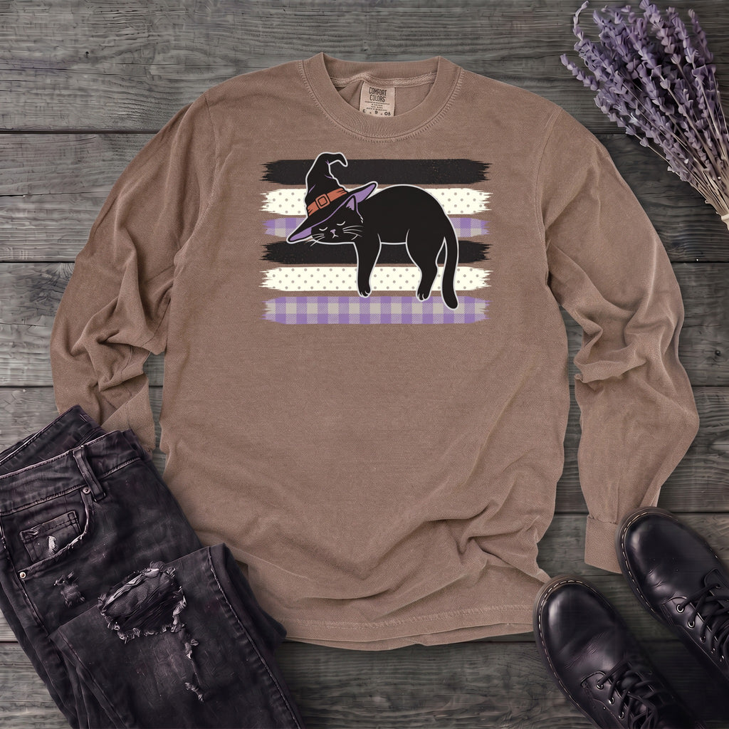 Resting Witch Cat Long Sleeve T-Shirt