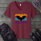 Soundwave Stripes Bat V-Neck T-Shirt