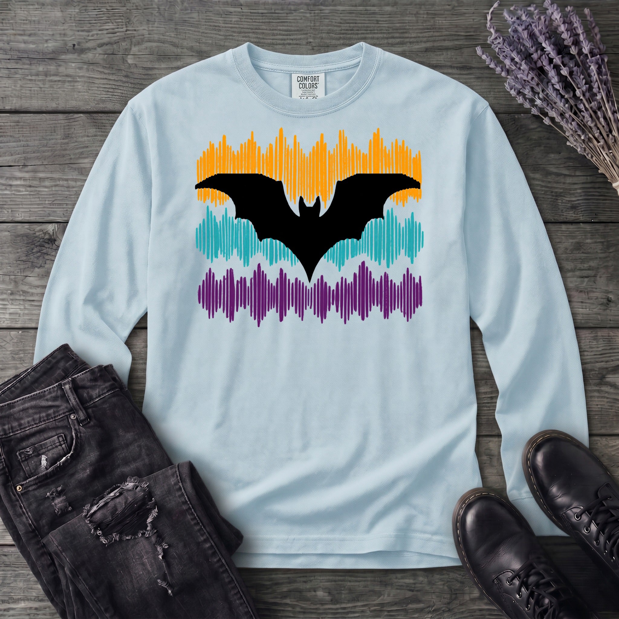 Soundwave Stripes Bat Long Sleeve T-Shirt