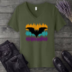 Soundwave Stripes Bat V-Neck T-Shirt