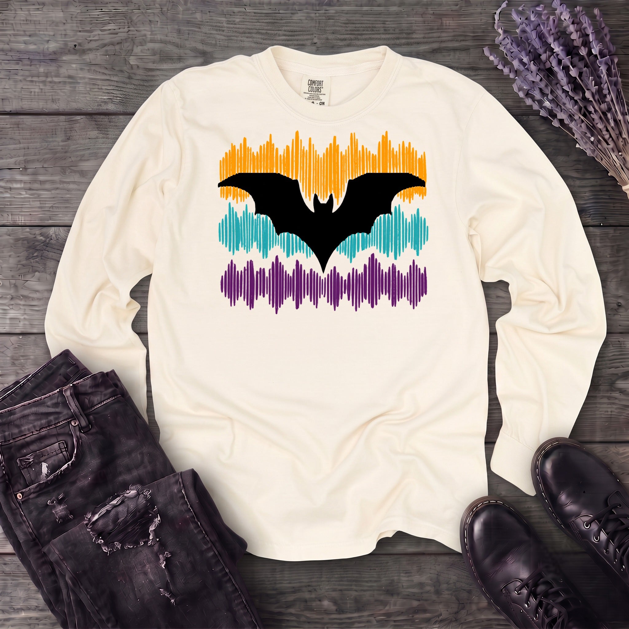 Soundwave Stripes Bat Long Sleeve T-Shirt
