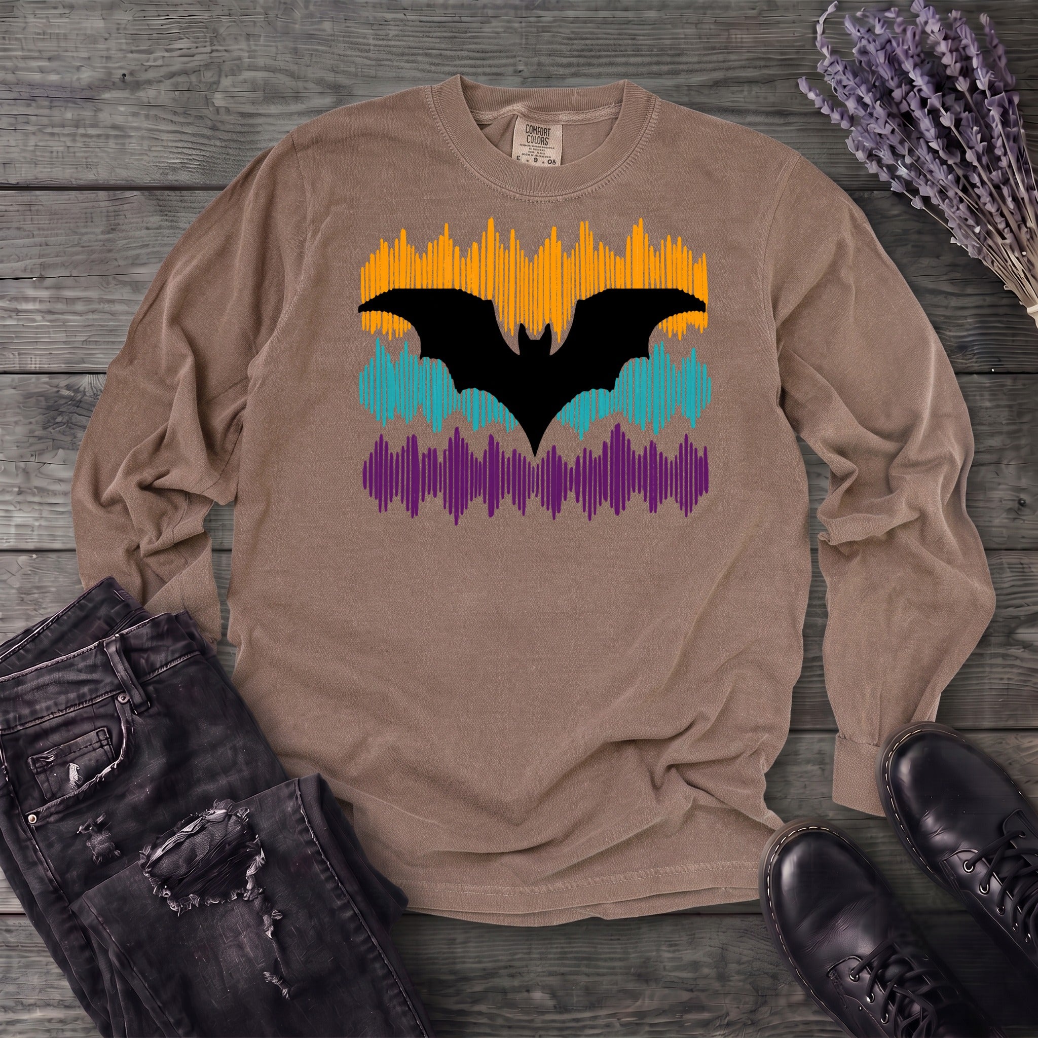 Soundwave Stripes Bat Long Sleeve T-Shirt