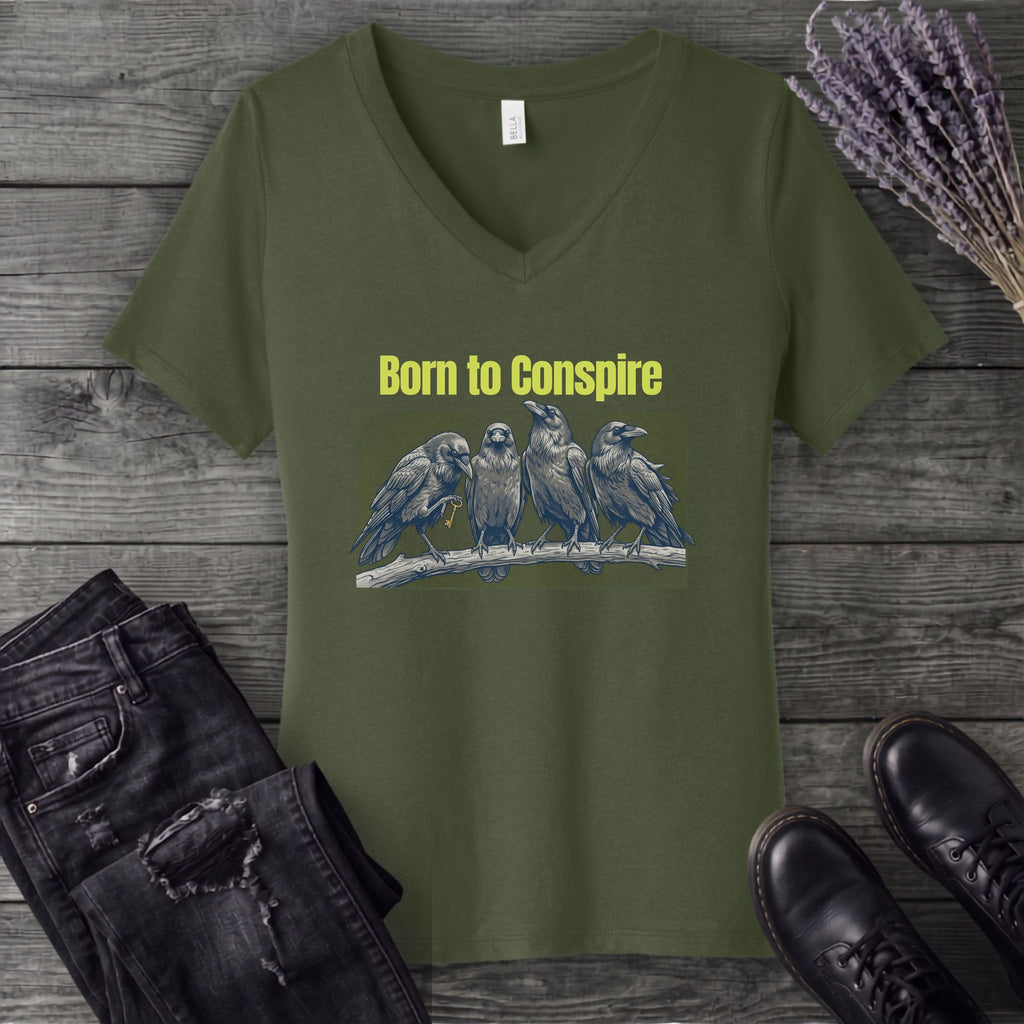 Born To Conspire V-Neck T-Shirt